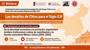 Lee más sobre el artículo Ponencia “De la densidad normativa a la activación: arquitectura jurídico-institucional, costos de coordinación y la tensión arancelaria México–China (2025–2026)”